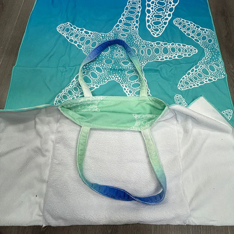2 in 1 Quick Dry Beach Towel Bag