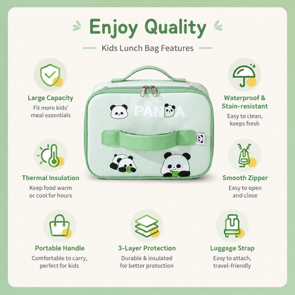 Cute Kids Insulated Lunch Bag for School & Picnic