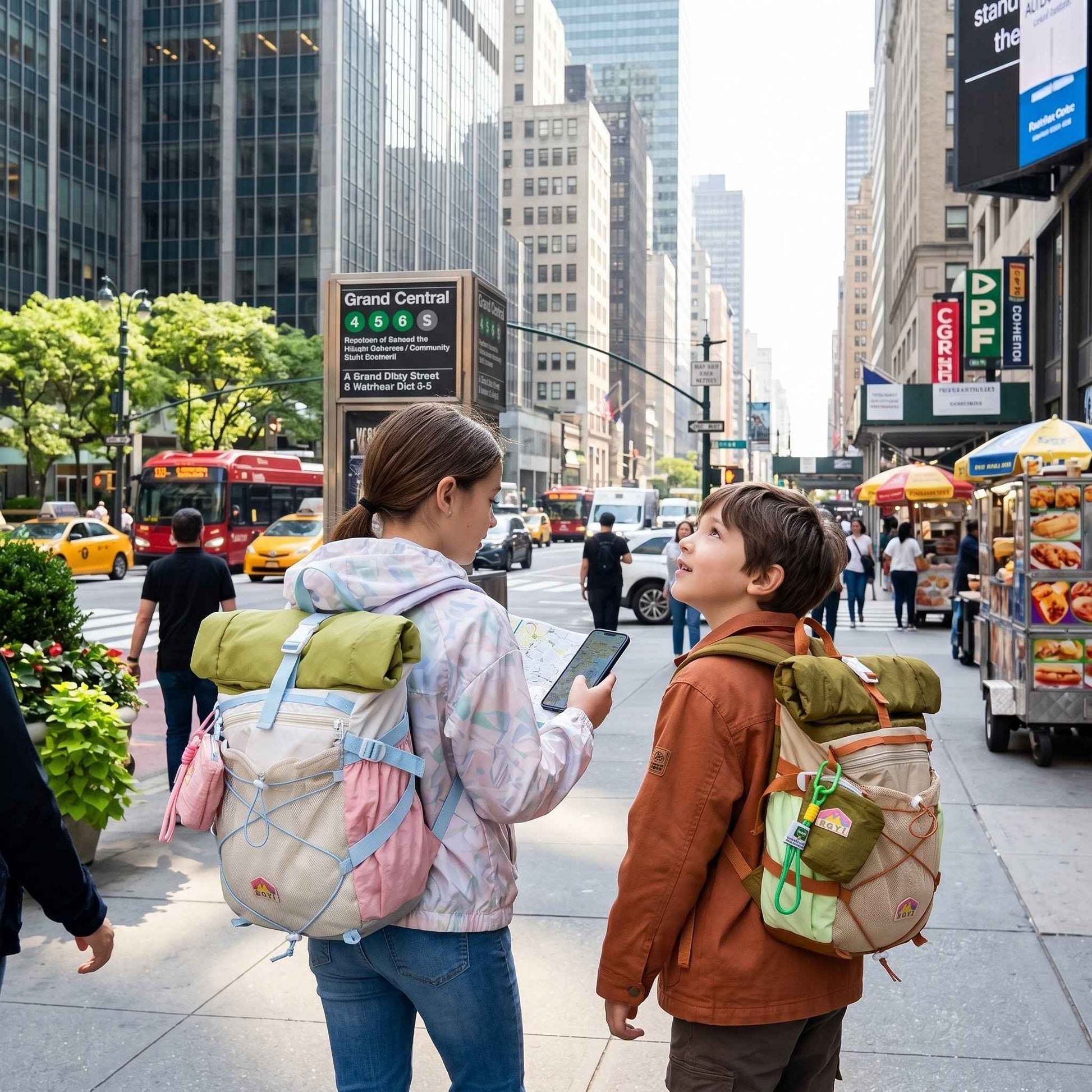 Lightweight Roll-Top Travel Backpack for Teens (Ages 10+)
