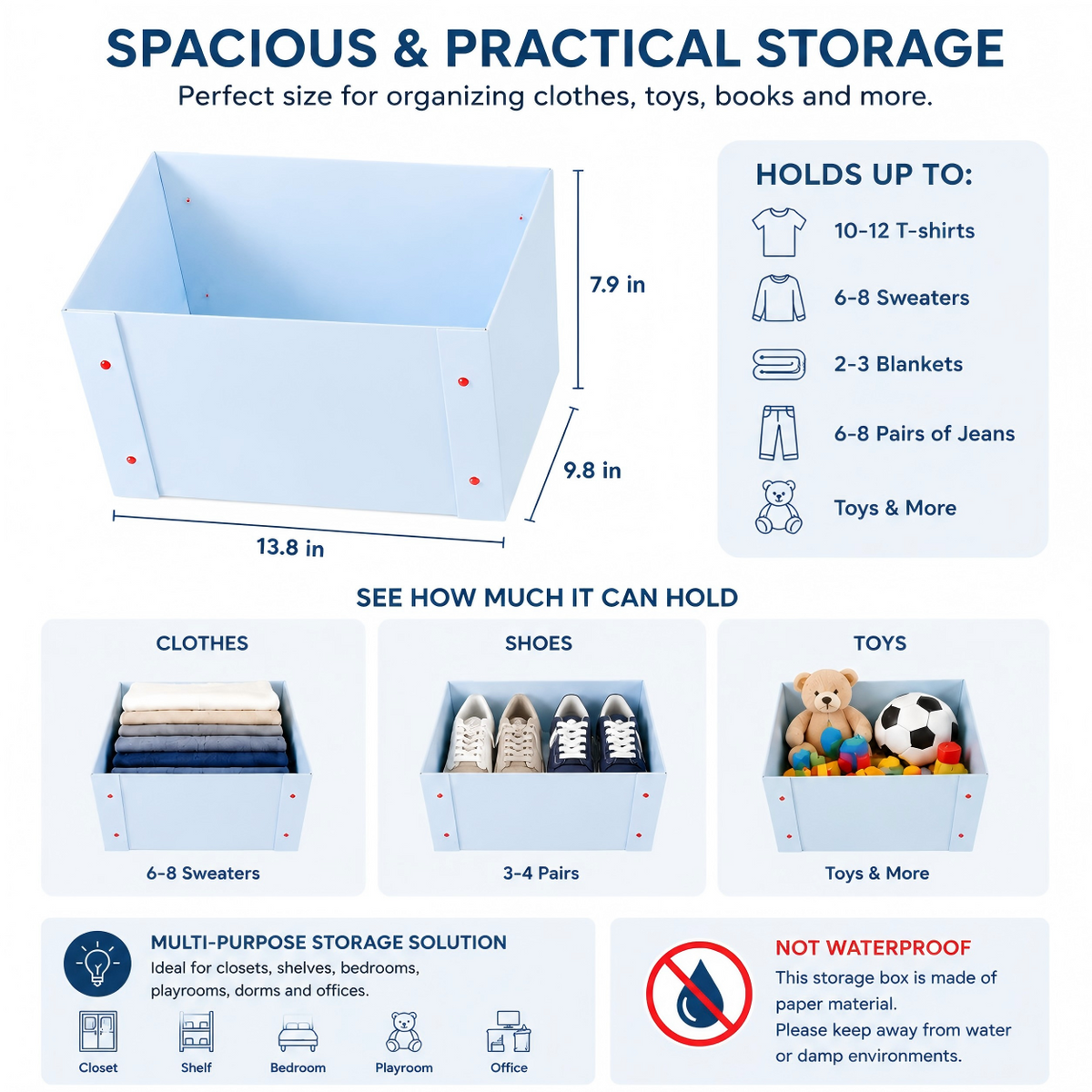 Eco-Friendly Paper Storage Box-Large