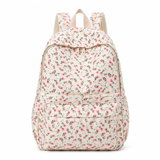 Cute Floral Canvas Daily Backpack