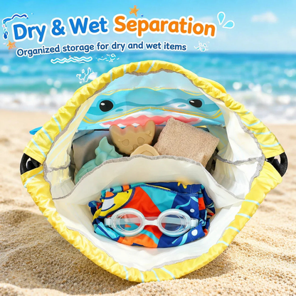 Cute Kids Wet & Dry Separation Beach Swimming Bag