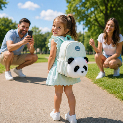 Kids Panda Plush Backpack