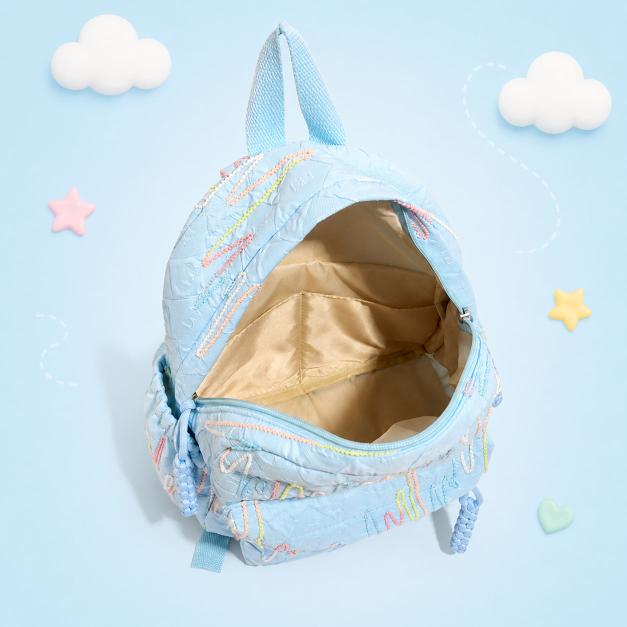 Lightweight Embroidered School Daily Backpack