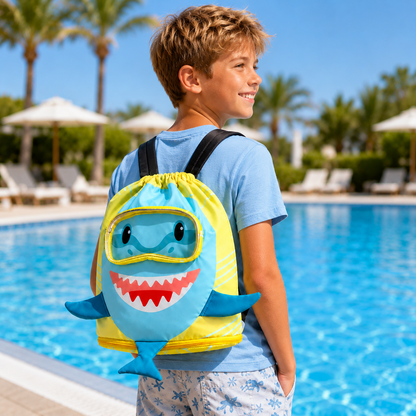 Large Capacity Wet/Dry Separation Swim Bag for Kids & Tweens
