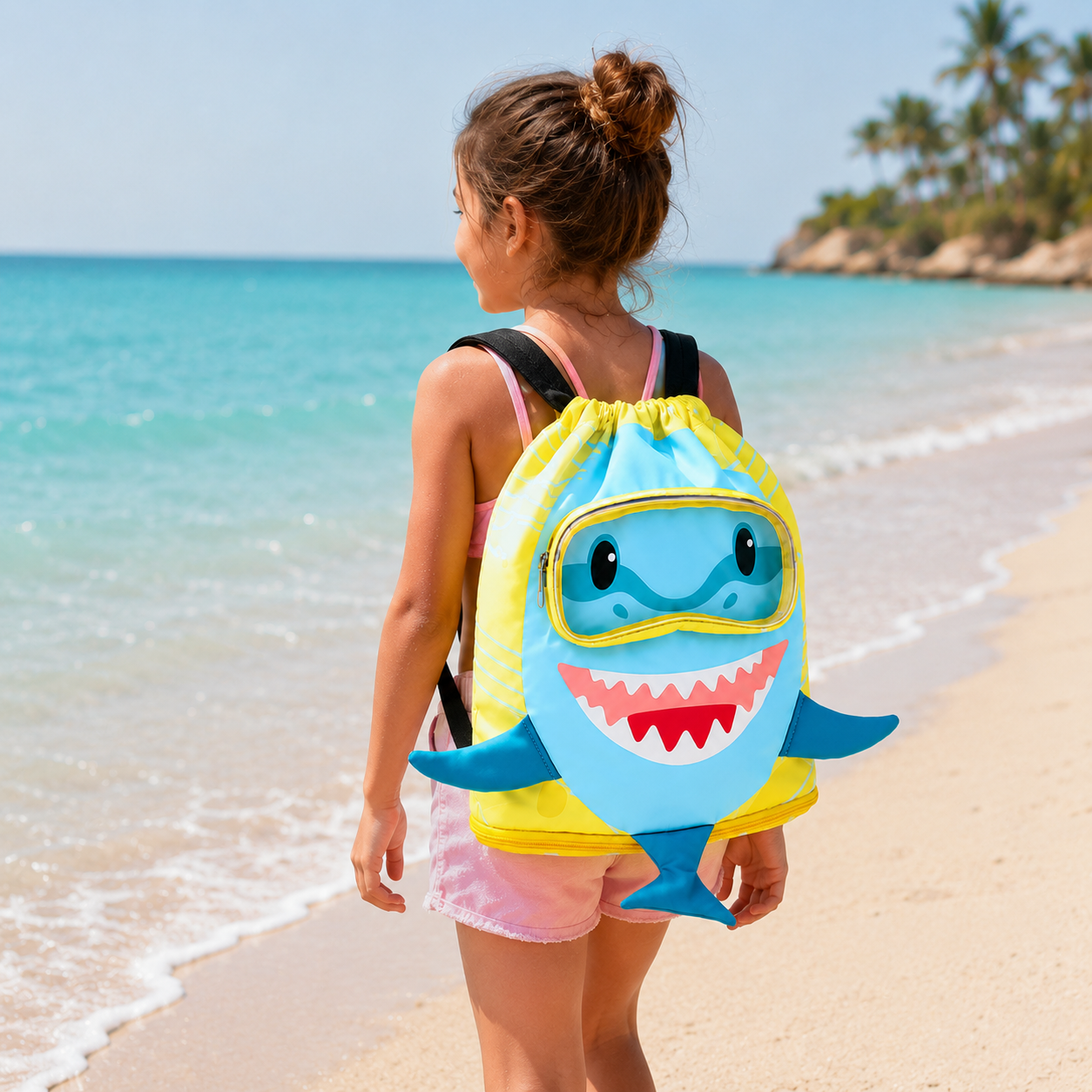 Large Capacity Wet/Dry Separation Swim Bag for Kids & Tweens