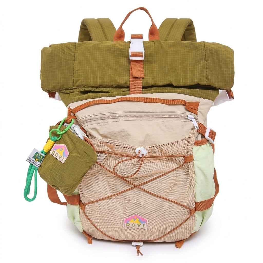 Lightweight Roll-Top Travel Backpack for Teens (Ages 10+)
