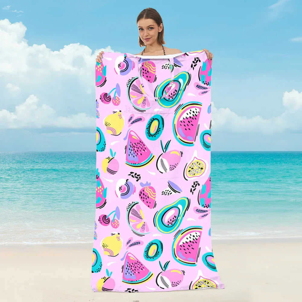 2 in 1 Quick Dry Beach Towel Bag