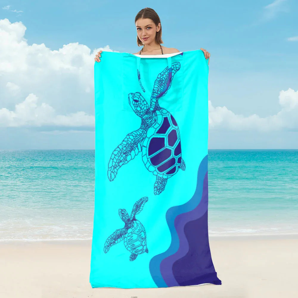 2 in 1 Quick Dry Beach Towel Bag
