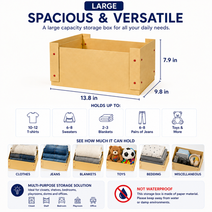 Stackable Paper Storage Box - Large